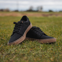 Fox Black Canvas Shoes